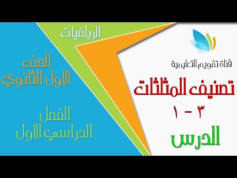 منال التويجري تصنيف المثلثات