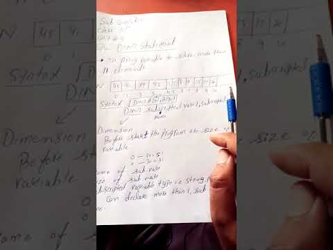 Computer,Class 10th,Ch#4,Topic DIM Statement