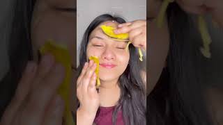 Banana golden peel of mask for glowing skin 💯#ytshorts #skincare #trendinghacks