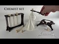 LARP chemist kit with vials, bottles, pliers, cork and stand - potion maker doctor medical scientist