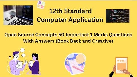 TN 12th Computer Application Open Source Concepts 50 Important 1 Marks Questions With Answers