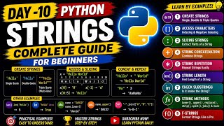 Day-10 Python on Strings Complete Guide Strings in Python for Beginners (Full Tutorial)