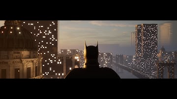 The Batman (2022) Batman and Catwoman Rooftop Unreal Engine 5 Short Cinematic