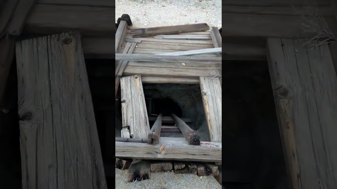 Abandoned mine shafts in the California desert 