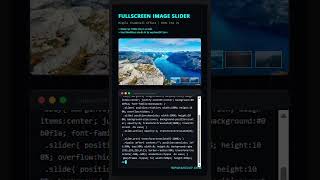 Chia sẻ Code Fullscreen Image Slider - Học nhanh HTML CSS JS cơ bản