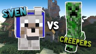 SVEN vs CREEPERS~ (Sven's near death situations) (sven compilation) (Creeper tank)