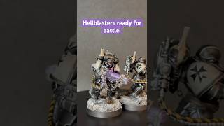Black Templar Hellblasters ready to go!! #blacktemplars #warhammer40k #miniaturepainter #plasma