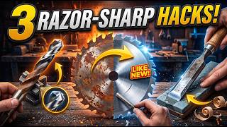 🔥 3 Genius Sharpening Hacks! Restore Drill Bits, Circular Saw Blades & Chisels to Razor-Sharp!