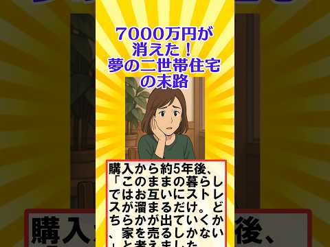 【有益】7000万円が消えた！夢の二世帯住宅の末路【ガルちゃん】 #shorts #2世帯住宅 #老後
