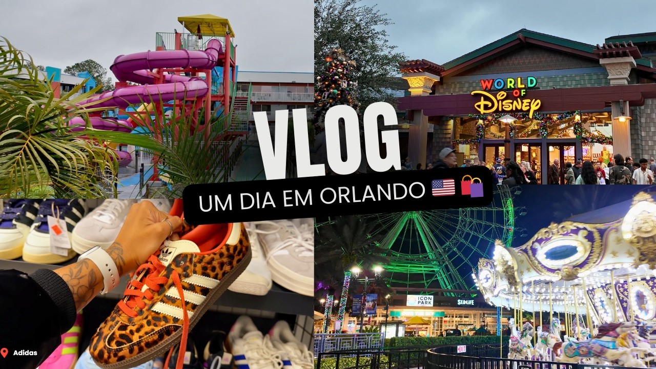 VLOG UM DIA EM ORLANDO | Burlington, Outlet Vineland, Disney Springs e ICON Park