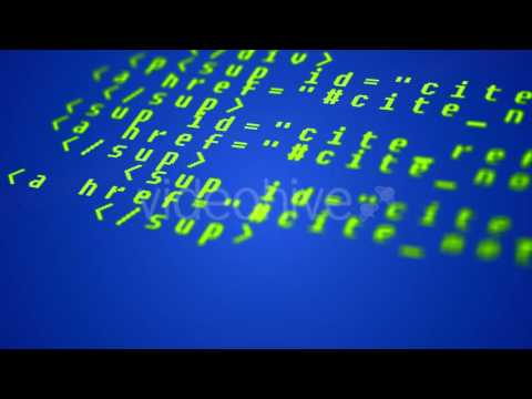 Program Code On Blue Computer Display - Stock Footage | VideoHive 14679265
