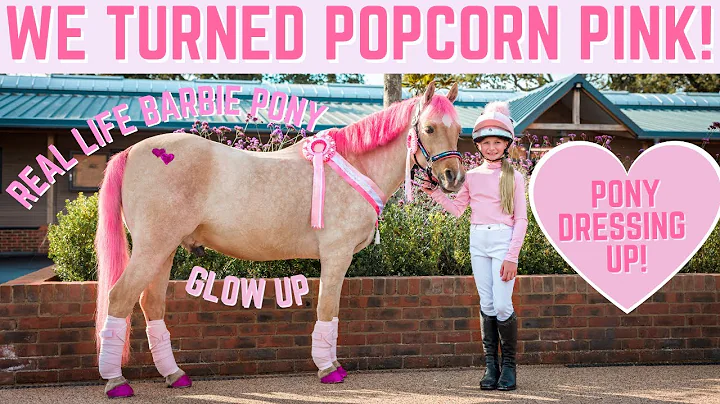 WE TURNED POPCORN PINK!! PONY DRESSING UP * HORSE ...