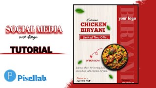 ❤️ Chicken Biryani Making banner 💫 Pixellab making for chicken Biryani 🍗 so beautiful poster .  screenshot 4