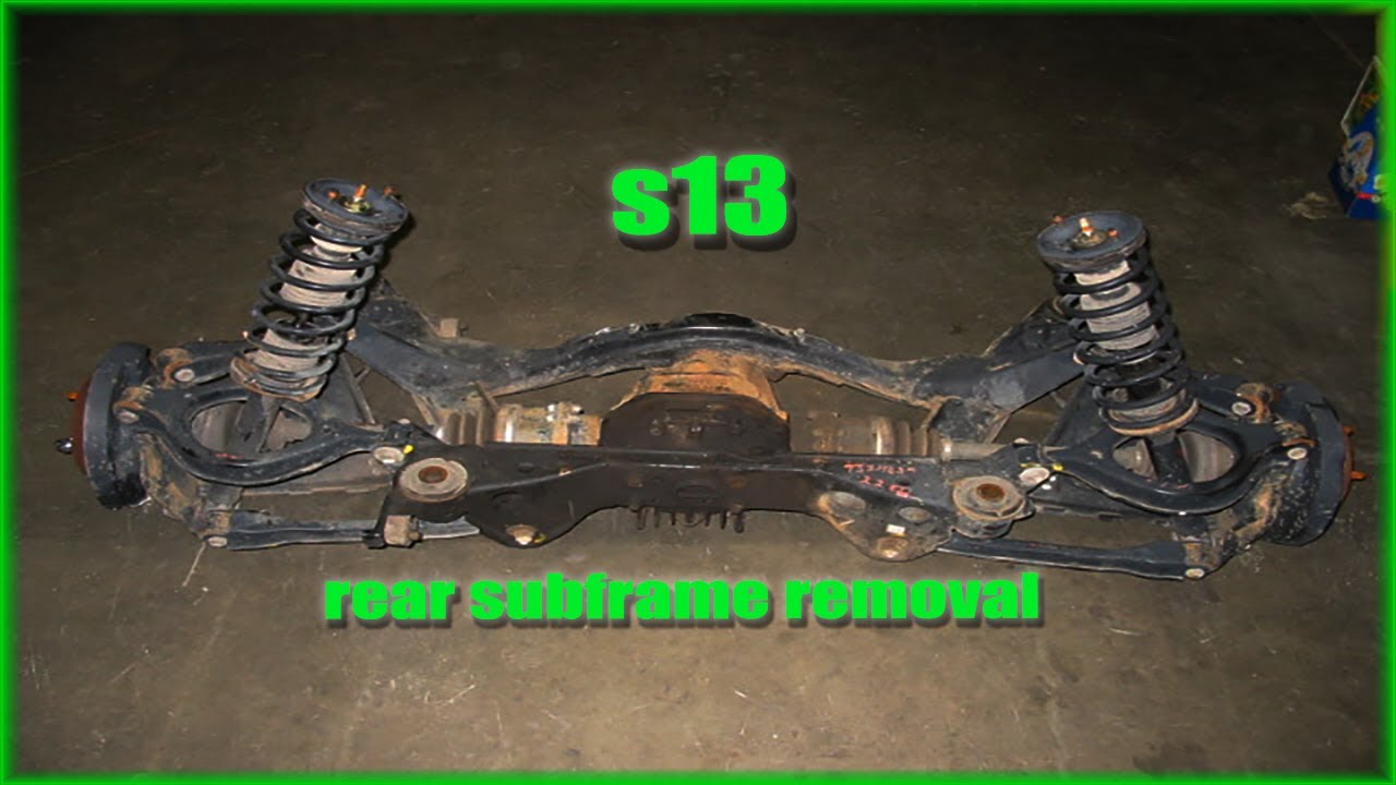 how to drop a rear subframe on a 240sx - YouTube