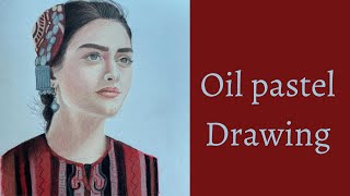 Esra Bilgiç Oil Pastel Drawing - Halime Sultan - Time Lapse Video screenshot 2