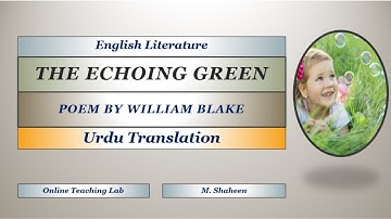 Poem: "The Echoing Green" | Urdu Translation | New Oxford Modern English Grade 6