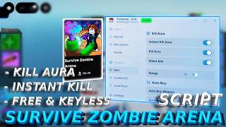Survive Zombie Arena Script - INSTANT KILL, KILL AURA, AUTO CLEAR WAVE AND MORE! screenshot 1