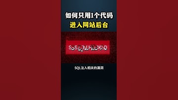 如何只用1个代码进入网站后台？#黑客 #网络安全 #cybersecurity #熱門 #hacker #分享  #程序员