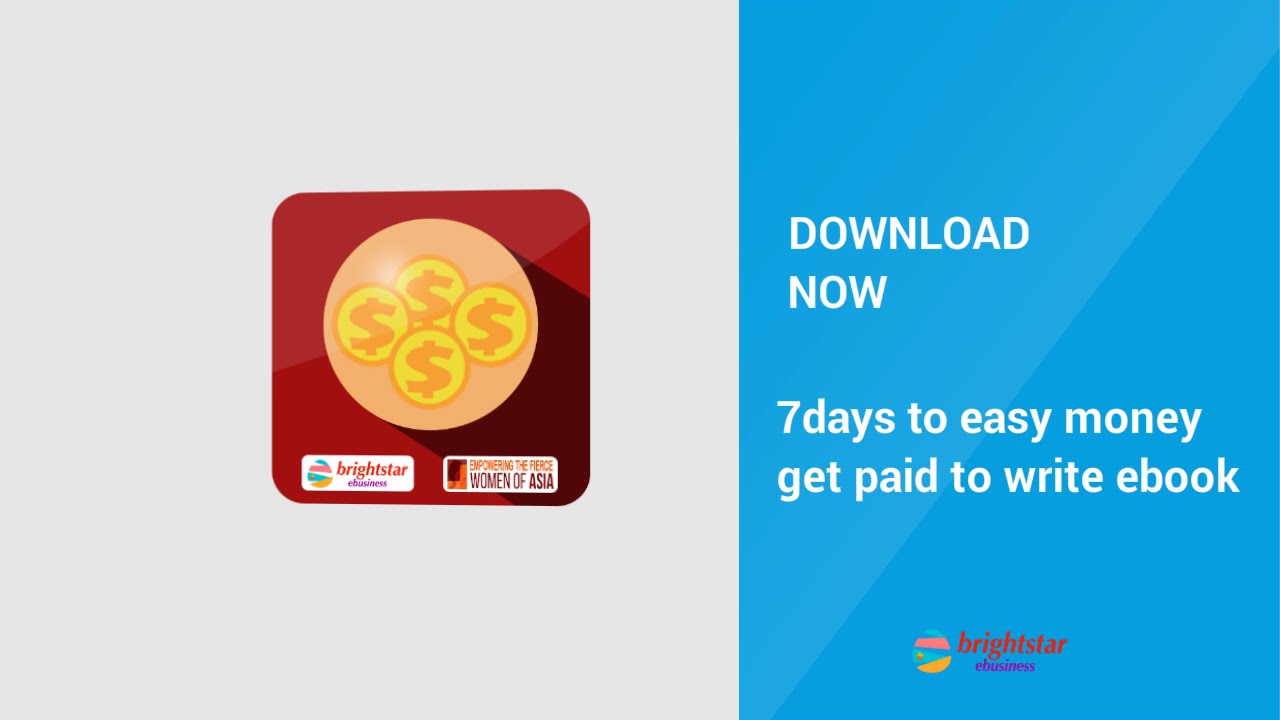 7days to easy money get paid to write eBook - YouTube