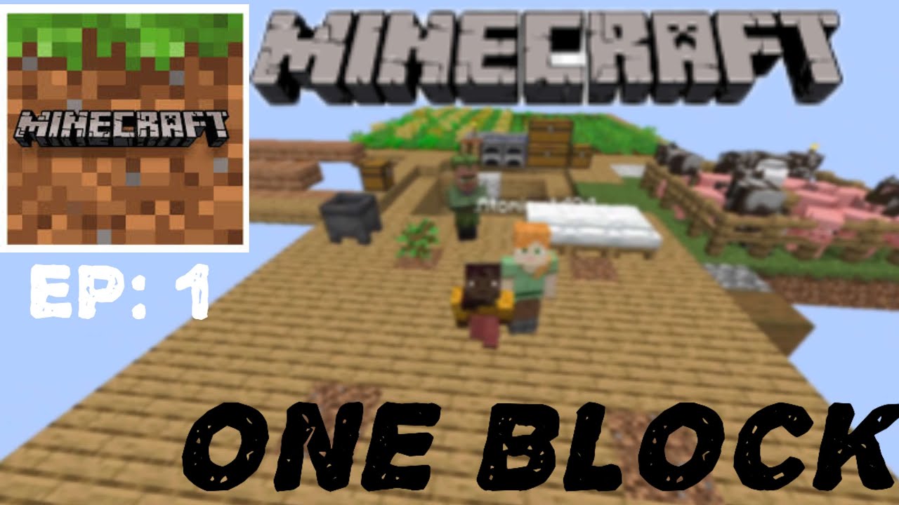 Playing Minecraft one block with my friends | Episode 1 | One block ...
