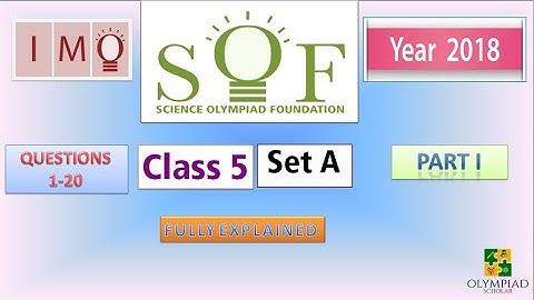 IMO Solved Paper for Class 5 Part I| IMO Class 5 previous year paper