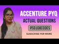 Accenture Pseudocode Questions | Interview Questions | Accenture previous year questions and answers