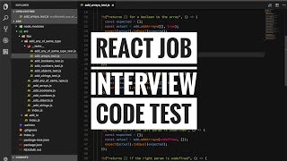 React job interview - code test