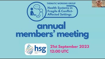 Health Systems in Fragile and Conflict-Affected Settings - Annual Meeting