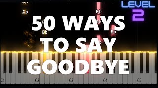 50 Ways To Say Goodbye - Train - EASY Piano Tutorial