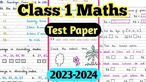 Class 1 maths question paper | Class 1 maths worksheet | maths worksheet for class 1| maths
