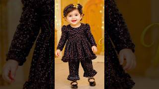 Black Sequin Baby Co-ord Set for Girls ✨🖤 #tailoring #ytshorts #baby #swing #stiching