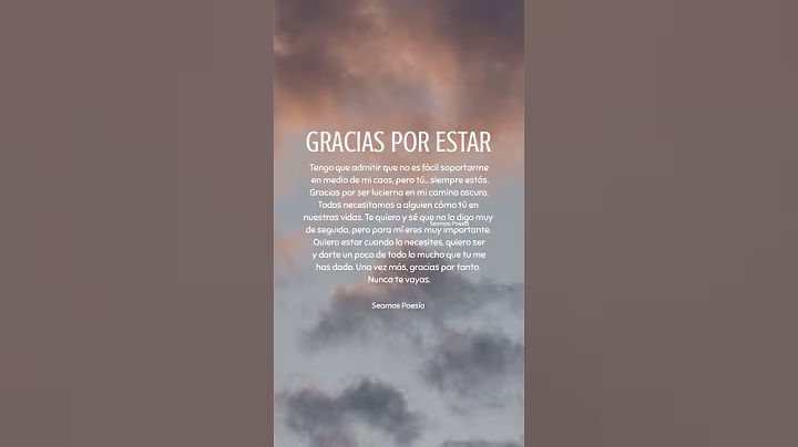 GRACIAS POR ESTAR #poema #amistad #amor
