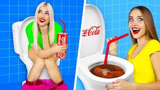 THỬ THÁCH ĐỒ ĂN THƯỜNG vs ĐỒ ĂN COCA COLA || Ăn Đồ Ăn Coca Cola Và Mẹo Đồ Ăn Trong 24 Giờ Bởi RATATA