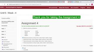 NPTEL SWAYAM (Technical English For Engineers) Assignment 4 Solution screenshot 4