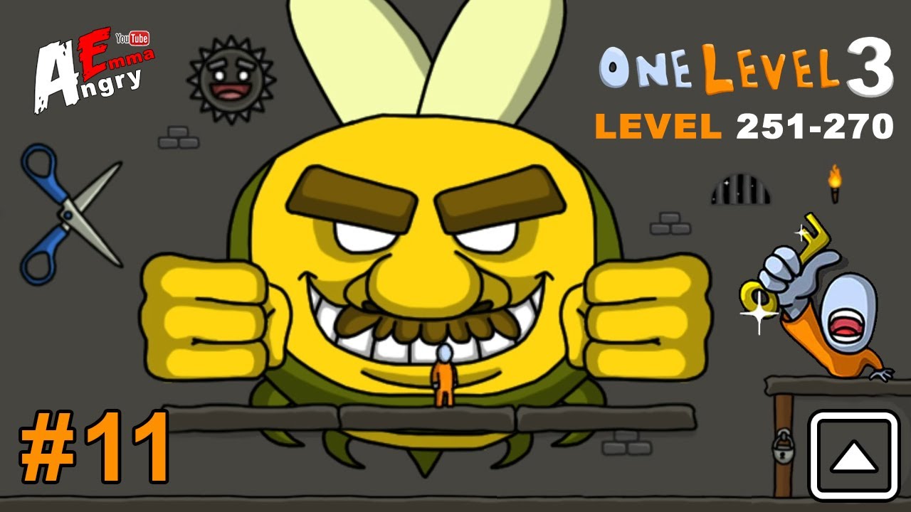 🗝️One Level 3: Stickman Jailbreak - Gameplay#11 (level 251-270)