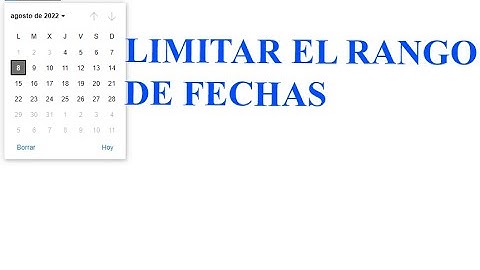 Como limitar el rango de fechas en PHP - Input tipo date