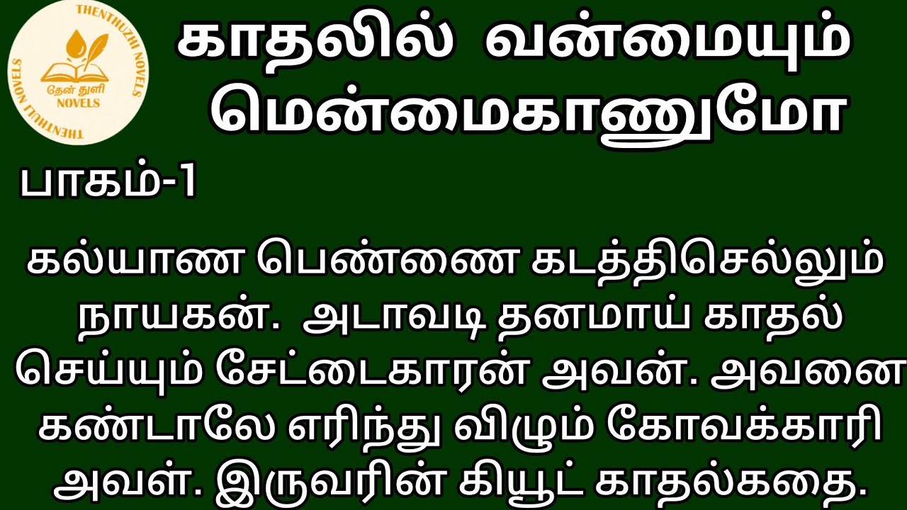 காதலில் வன்மையும் மென்மைகாணுமோ! | தேன்துளி நாவல்ஸ் | பாகம்-1 | Hanira | குரல்-கிருத்திகா செல்வராஜ்
