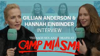 Gillian Anderson & Hannah Einbinder Talk TEENAGE SEX AND DEATH AT CAMP MIASMA | Interview
