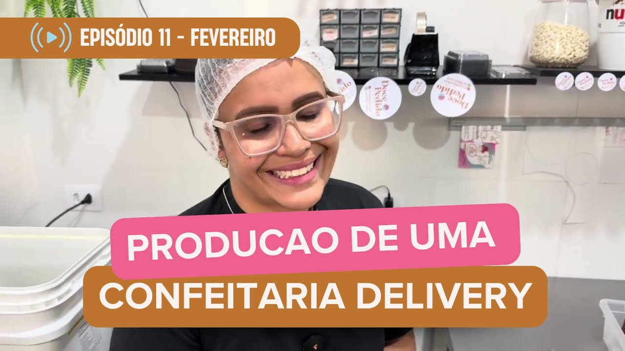 Produção real em uma confeitaria delivery, com doces e coxinhas 