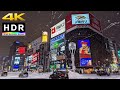 4K HDR // Walk in Heavy Snowstorm - Sapporo, Hokkaido