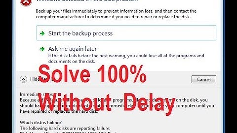 Windows Detected a Hard Disk Problem