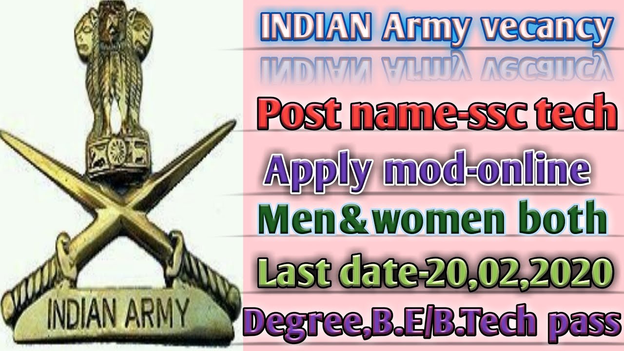 New year new requirements of indian army job! how to apply online