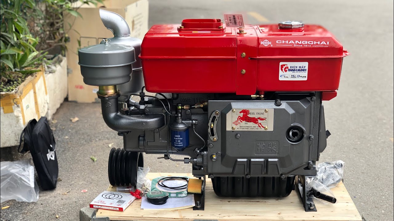 Đầu Máy Nổ Động Cơ Diesel ChangChai_1913 ZS1115 (D24 Nước) Hàng Chĩnh Hãng.