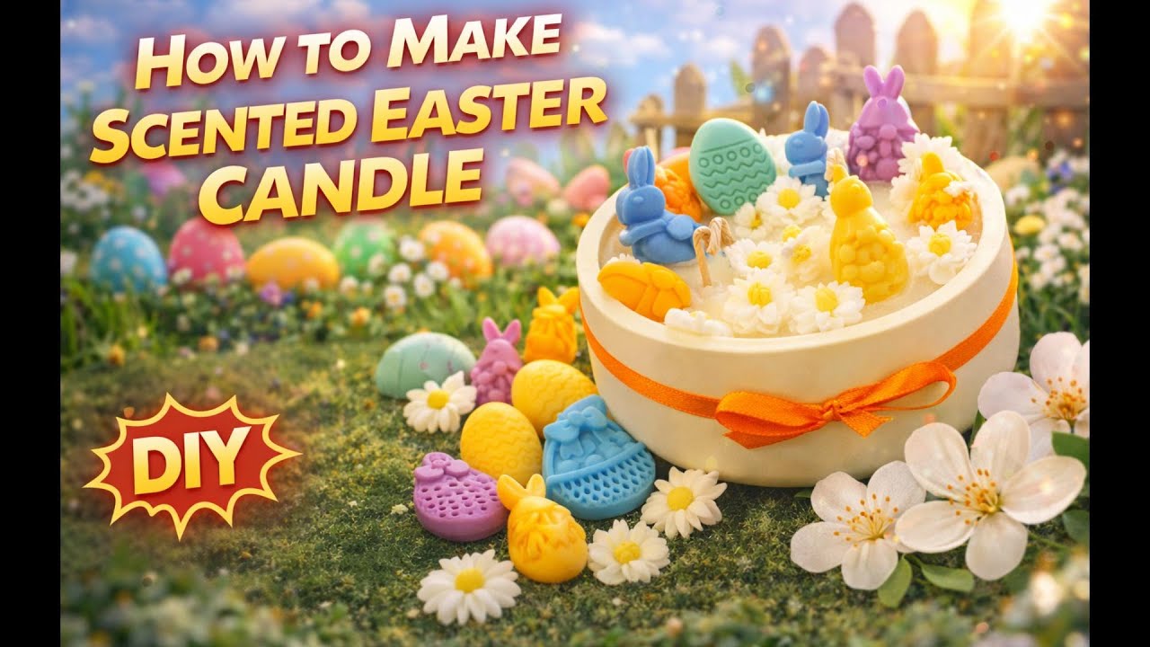 Как сделать красочную ароматизированную пасхальную свечу 🌸🐣 | Свеча своими руками с ароматом цвет...