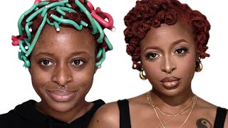 How to curl Short locs with flexi rods