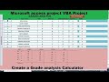 Microsoft Access Project How to count items of text type Case study EXAMS Grade Analysis