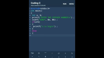 C Program To Find The Largest Among Two Numbers || Biggest Of Two Numbers In C || #shorts #short