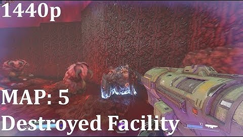 Doom SnapMap - MAP: 5 Destroyed Facility - 1440p