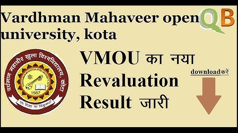 VMOU Declares revaluation result for rest candidates | vmou revaluation result for december 2019exam
