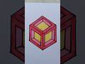 Simple Isometric Cube Drawing Tutorial 💥 #Shorts #YouTubeShorts #TrendingShorts #ViralShorts